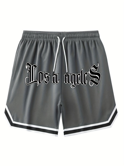 Men's "Chicago" Print Casual Sport Drawstring Shorts