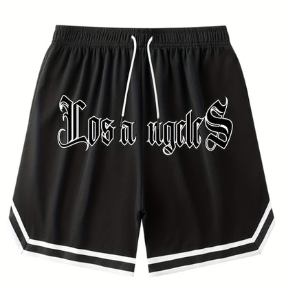 Men's "Chicago" Print Casual Sport Drawstring Shorts