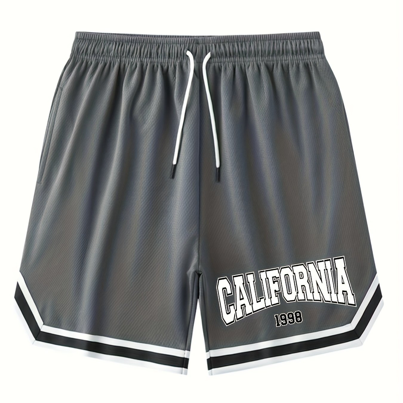 Men's "Chicago" Print Casual Sport Drawstring Shorts