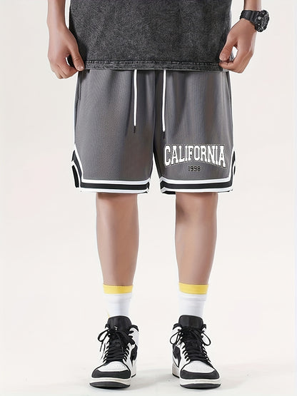 Men's "Chicago" Print Casual Sport Drawstring Shorts