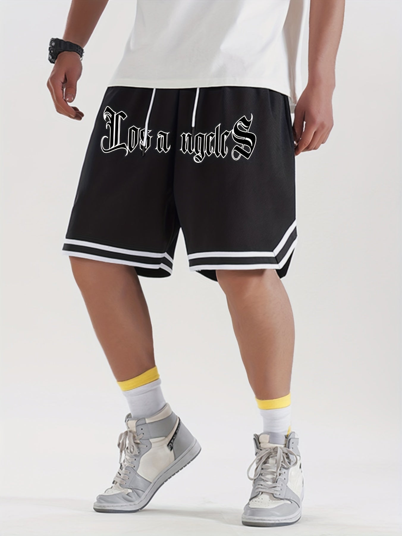 Men's "Chicago" Print Casual Sport Drawstring Shorts