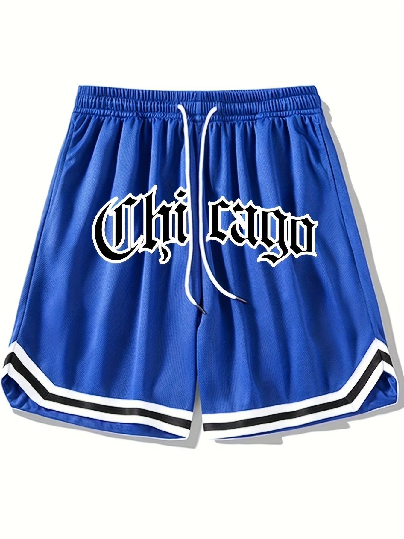 Men's "Chicago" Print Casual Sport Drawstring Shorts