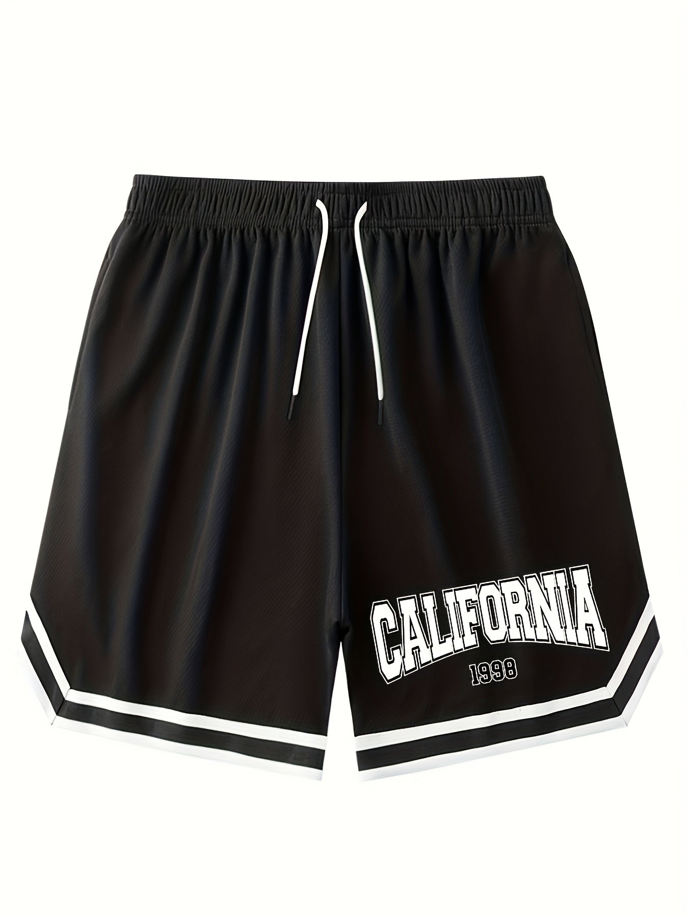 Men's "Chicago" Print Casual Sport Drawstring Shorts