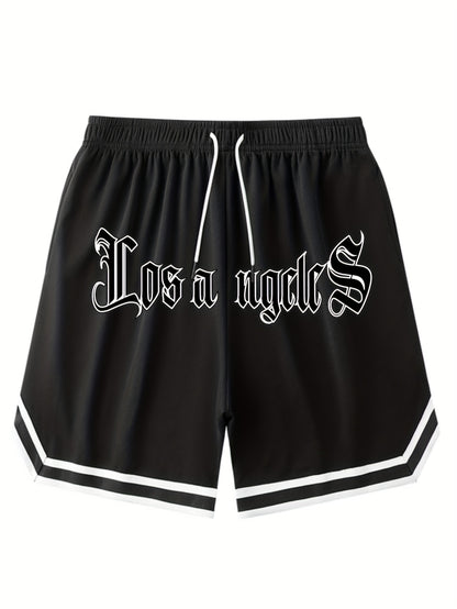 Men's "Chicago" Print Casual Sport Drawstring Shorts