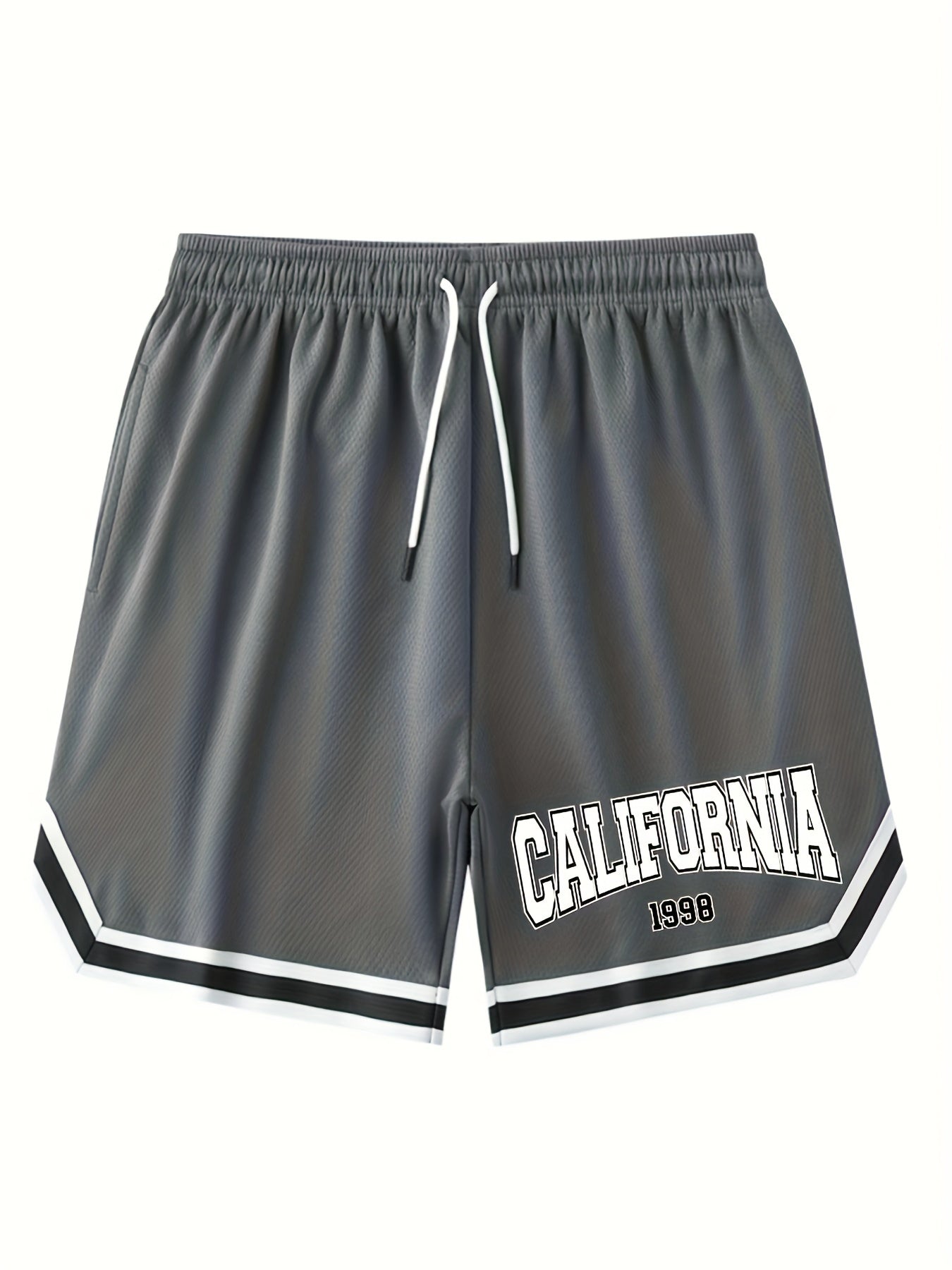 Men's "Chicago" Print Casual Sport Drawstring Shorts