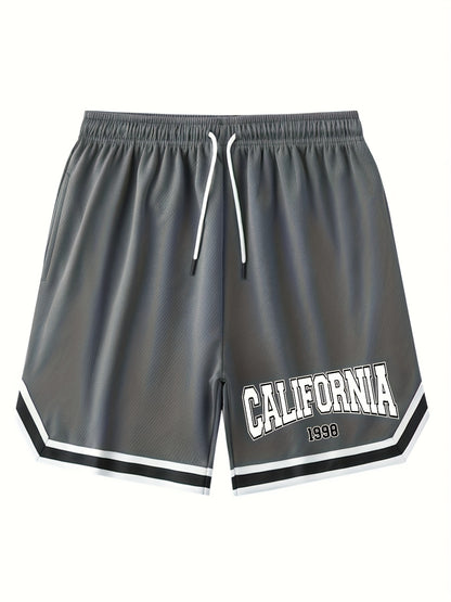 Men's "Chicago" Print Casual Sport Drawstring Shorts